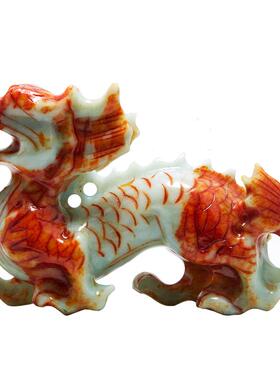 青龙摆件书房玄关礼物玉石工艺品