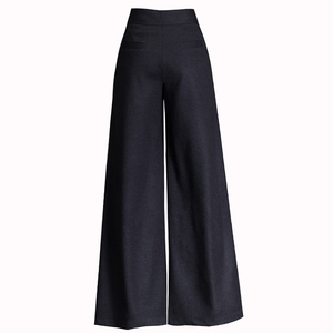秋冬坠感羊毛呢阔腿裤女2020新款加厚长裙裤高腰甩裤直筒裤大脚裤