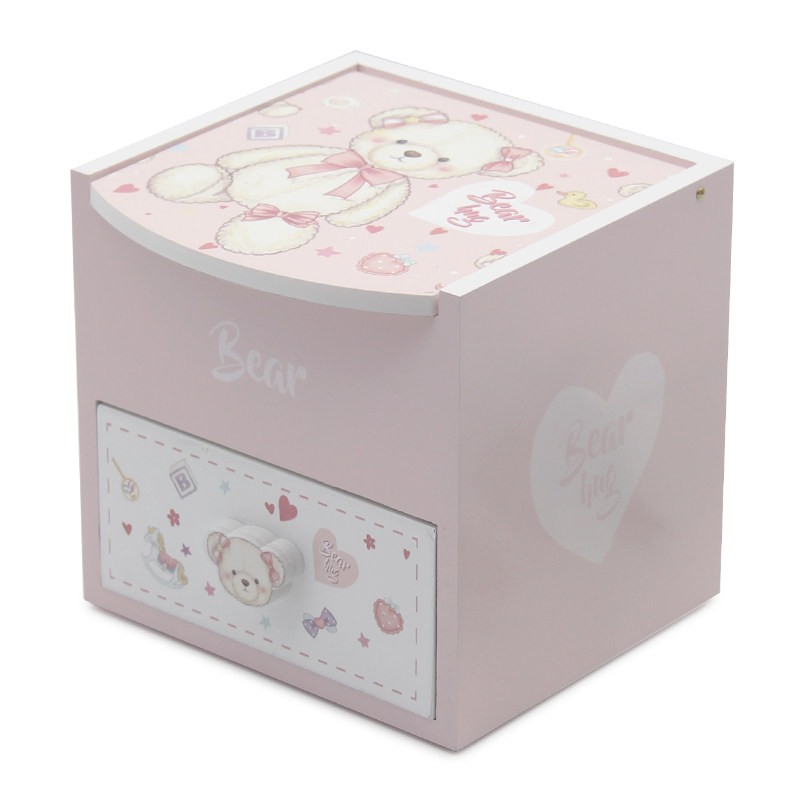 Hello Kitty木质首饰盒 皇冠公主饰品盒 女孩收纳盒朋友节日礼物