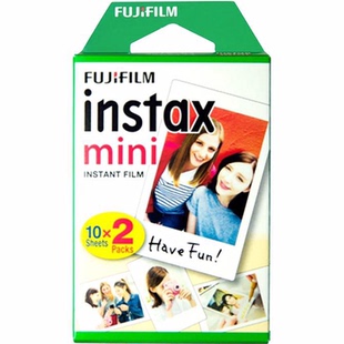 富士拍立得白边相纸mini7sc 8 9 25 50 粉边拍得立通用mini11 12