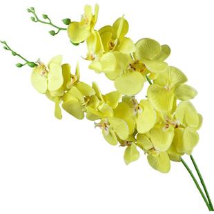 家居长枝干花欧式高仿真花绢花装饰品蝴蝶兰花瓶客厅落地花艺摆设