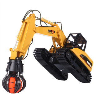 汇纳遥控挖掘机玩具工程车男孩合金大大号电动模型挖机儿童挖土机