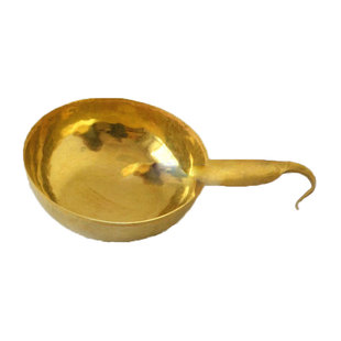 山西手工纯铜水瓢铜大勺老式家用加厚铜勺铜漏勺铜铲糖画铜锅工具