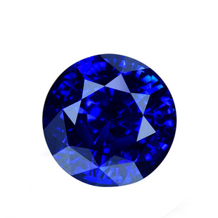 深邃蓝宝石刚玉裸石圆形花底可镶嵌可加工亮闪透深邃粉融原创设计