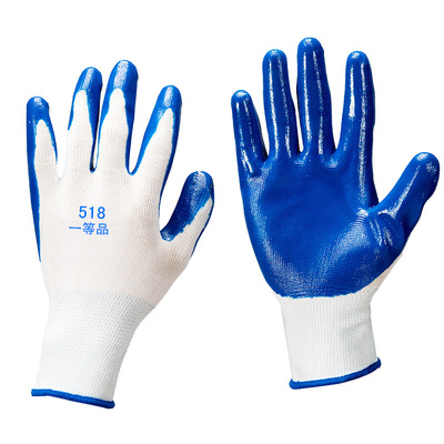 手套劳保耐磨胶皮防滑工地带皮