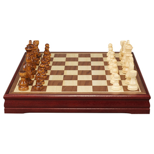 御圣国际象棋大号实木棋子木质棋盘紫檀木黄杨木部分地区包邮