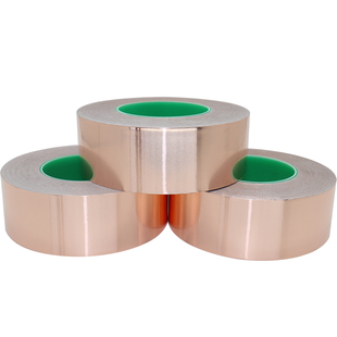 双导铜箔胶带导电铜箔地坪屏蔽导电胶带双面导电铜箔纸0.15 0.1mm