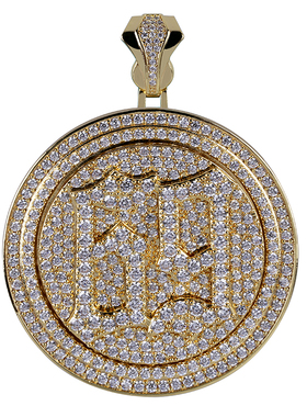 欧美个性嘻哈项链ins欧美网红6ix9ine说唱歌手吊坠69双层旋转吊坠