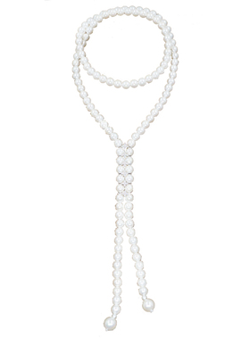 正品长款流苏镶钻贝珠天然珍珠