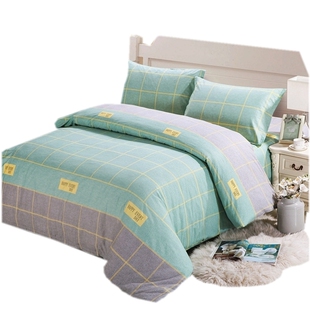 床上用品春夏纯棉四件套1.8m床全棉床单4件套1.5米被套学生三件套