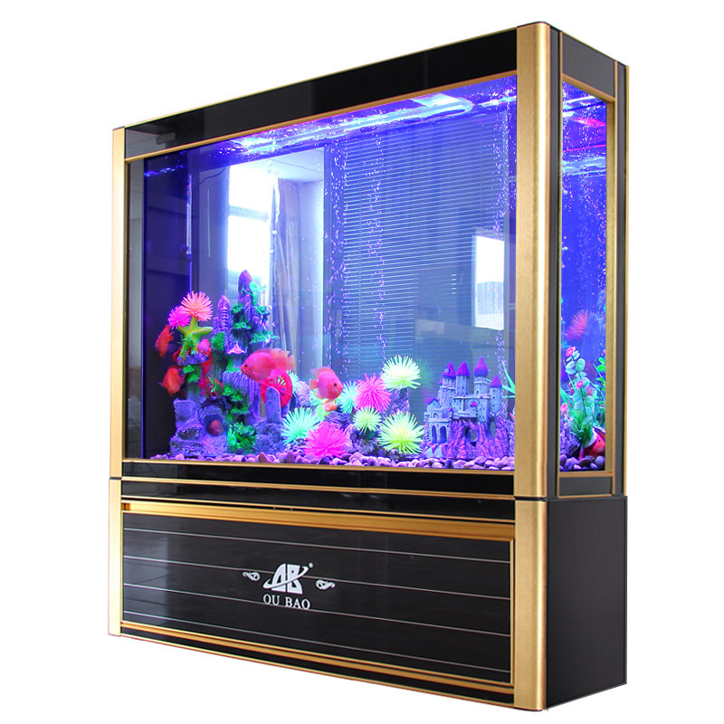 欧宝中型屏风玄关过滤水族箱包邮