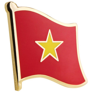 珐琅工艺越南国旗徽章世界各国旗帜胸针订制胸徽襟章蝴蝶扣胸章