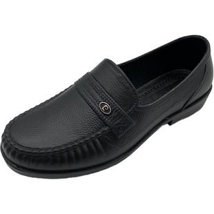 男士黑色仿皮工作胶鞋雨鞋劳保鞋厨师建筑工地鞋防水防滑柔软耐磨