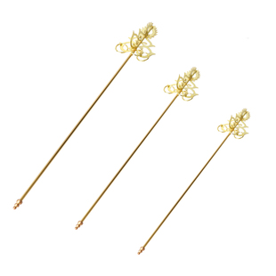 地藏王禅杖用品佛具摆件地藏王菩萨像用的法器合金锡杖禅杖摆件