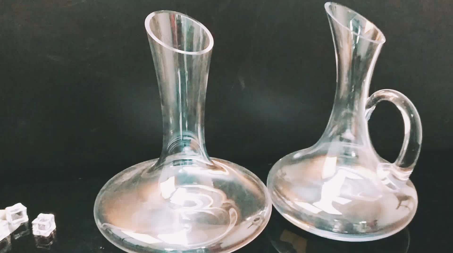 Hot Sale Crystal Wine Decanter 750 Ml 1200 Ml Glass Decanter With Hole