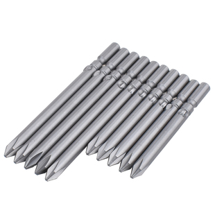 801十字电批头 S2钢圆柄5mm电批咀 强磁电钻电动螺丝刀起子改锥60