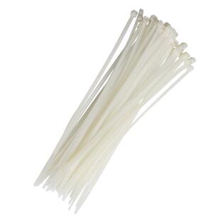 PA66自锁式尼龙扎带8*400mm高强度白色固定塑料扎线带线束捆线带