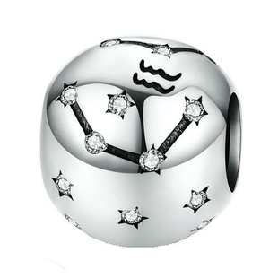 HFGT原创十二星座S925纯银星星繁星童话散珠珠子串珠手链饰品配件