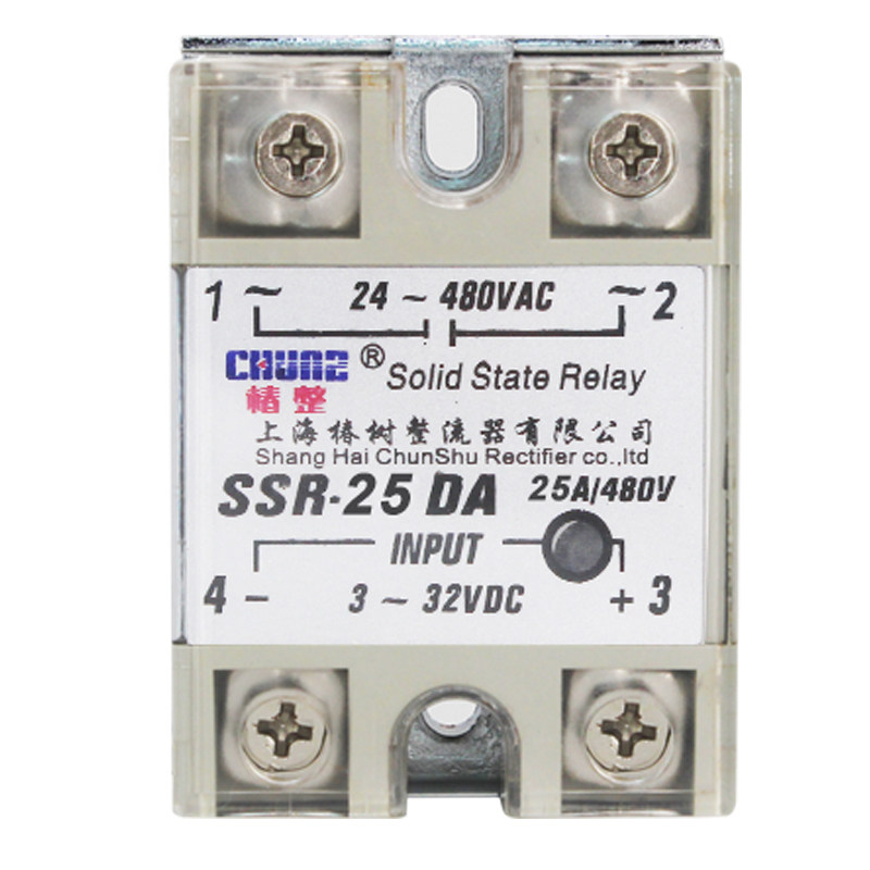 上海椿整 工业级固态固体继电器SSR10DA25DA40A小型无触点继电器