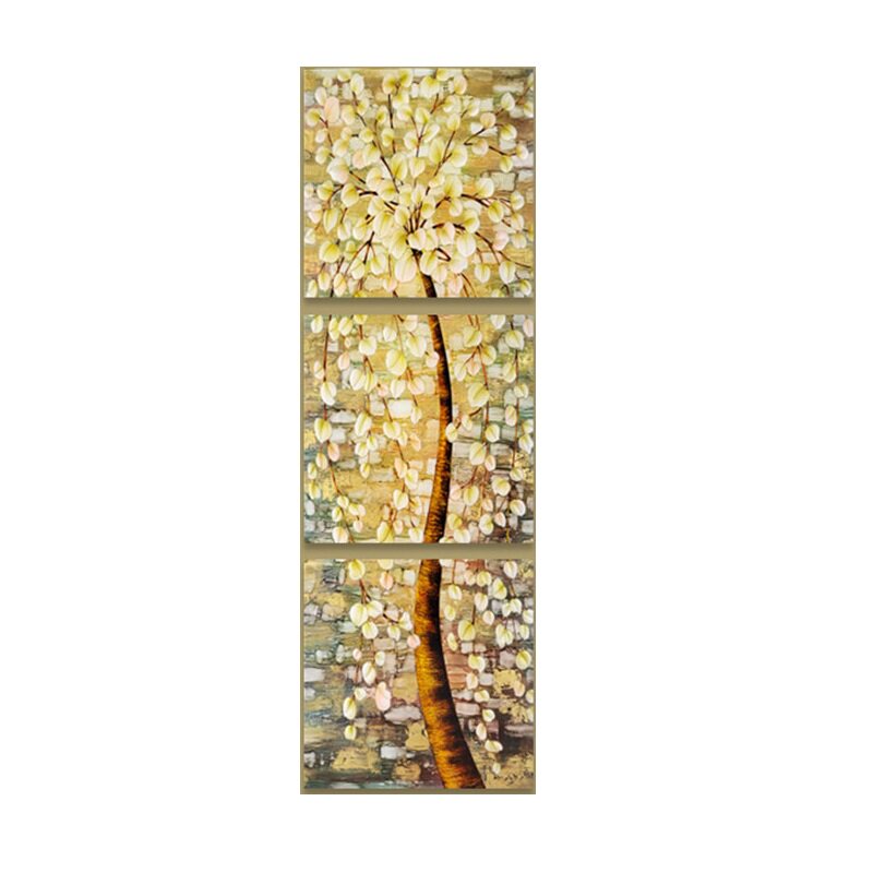 玄关客厅装饰画竖款挂画三联画