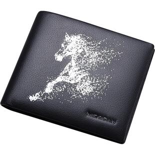 稻草人新款钱包男真皮正品男士横款钱包软皮短款青年个性钱夹子潮