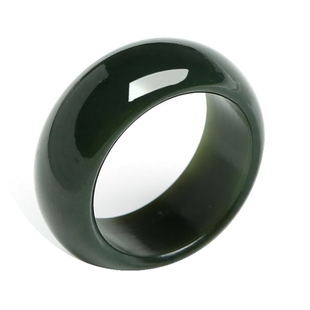 新疆和田玉墨玉戒指男女款墨玉戒指正品和田玉青玉指环和田玉扳指