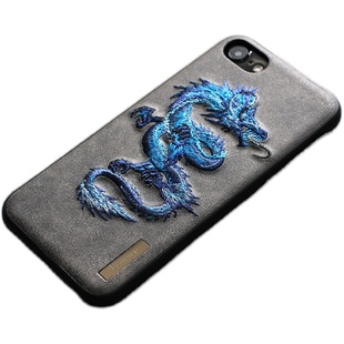 nimmy你米iPhone14手机壳15promax刺绣龙年13苹果XR凤凰7硅胶magsafe磁吸se国潮6s8p可爱原创高级感全包防摔