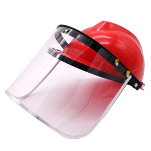 配安全帽式防护面罩支架面屏防液飞溅打磨防冲击透明面罩电焊防化