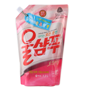 韩国原装进口爱敬纯棉内衣羊毛羊绒婴儿衣物洗衣液洗涤剂1.3L包邮