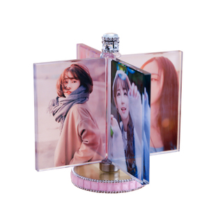 diy创意相框摆台定制来图定做水晶灯桌面照片摆件婚纱照个性可爱