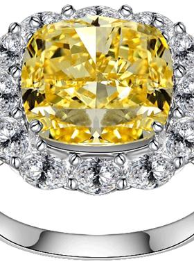 黄钻豪华群镶名媛风戒指珠宝定制