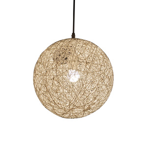 网红麻球吊灯藤艺编织圆球客厅卧室餐厅灯氛围感餐饮服装店吧台灯