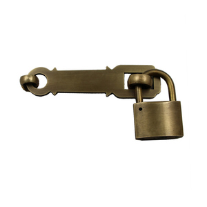 仿古门锁中式古铜门配件锁链搭扣门锁扣大门柜门门栓全铜加厚插销