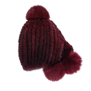 儿童貂毛帽子女冬皮草宝宝护耳婴幼儿保暖整皮男孩公主狐狸毛针织