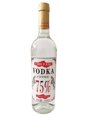 火牙伏特加75度青岛洋酒调酒