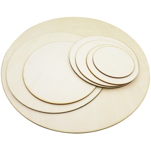 圆木片圆形木板椴木板diy手工制作材料手绘烙画挂饰小木工薄木板