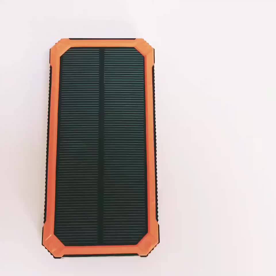 Hot Sale 15000mah Solar Power Charger Waterproof With Usb Socket For