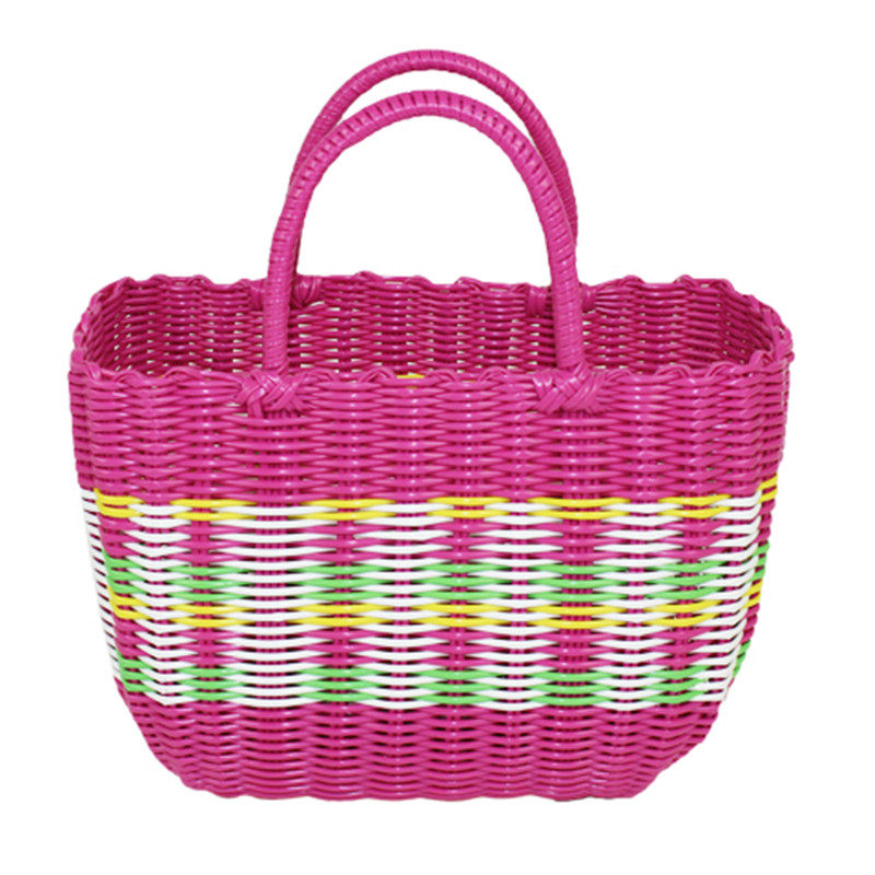 特价塑料编织小水果篮洗菜篮子洗澡蓝洗浴化妆品玩具收纳篮包邮