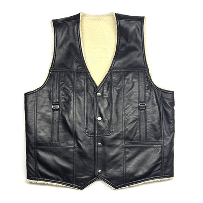 绵羊皮皮马夹中老年加厚保暖男士