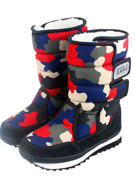 包邮新款加厚保暖魔术贴亲子棉靴