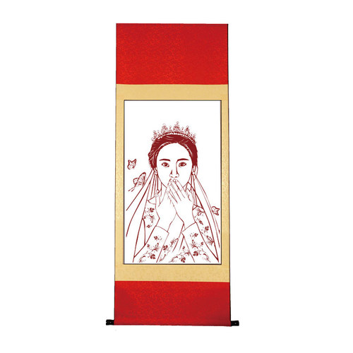 中国特色送老外礼品剪纸定制肖像风景人物剪纸真人相片结婚礼物