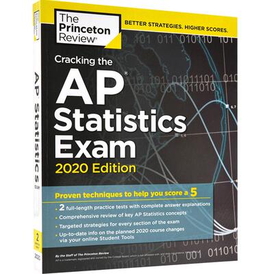 现货 2020年新版美国大学预科课程 破解AP统计学 英文原版 Cracking the AP Statistics Exam 2020 Edition