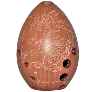 红陶埙乐器专业演奏10孔梨埙左起右起单腔F调g调张科举制西安指法