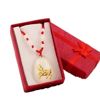 夜光美金观音佛属相本命年项链