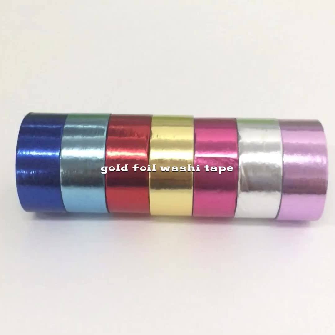 Custom High Quality Adhesive Colored Gold Foil /printing Full Gold Foil Washi Tape Buy Colored