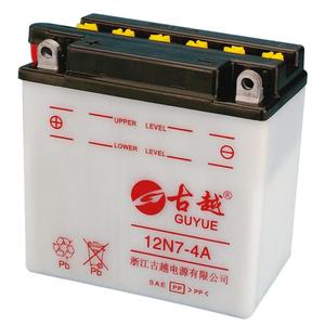 古越12n7-4a摩托车电瓶12v蓄电池7ah男式跨骑车125通用150CC电池