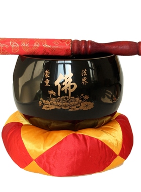 莲花铜磬佛堂装饰摆件法器