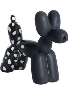 摆件黑色气球狗创意陶瓷