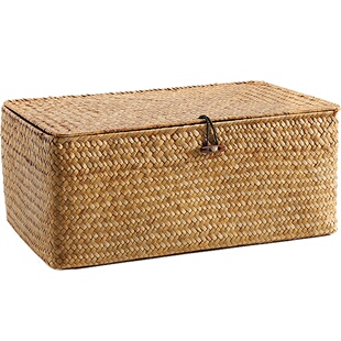 处理款 草编收纳篮仿藤编收纳盒编织收纳筐 特价抢购 限量