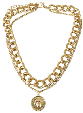 RTZHANG时髦女王吊坠双层项链女